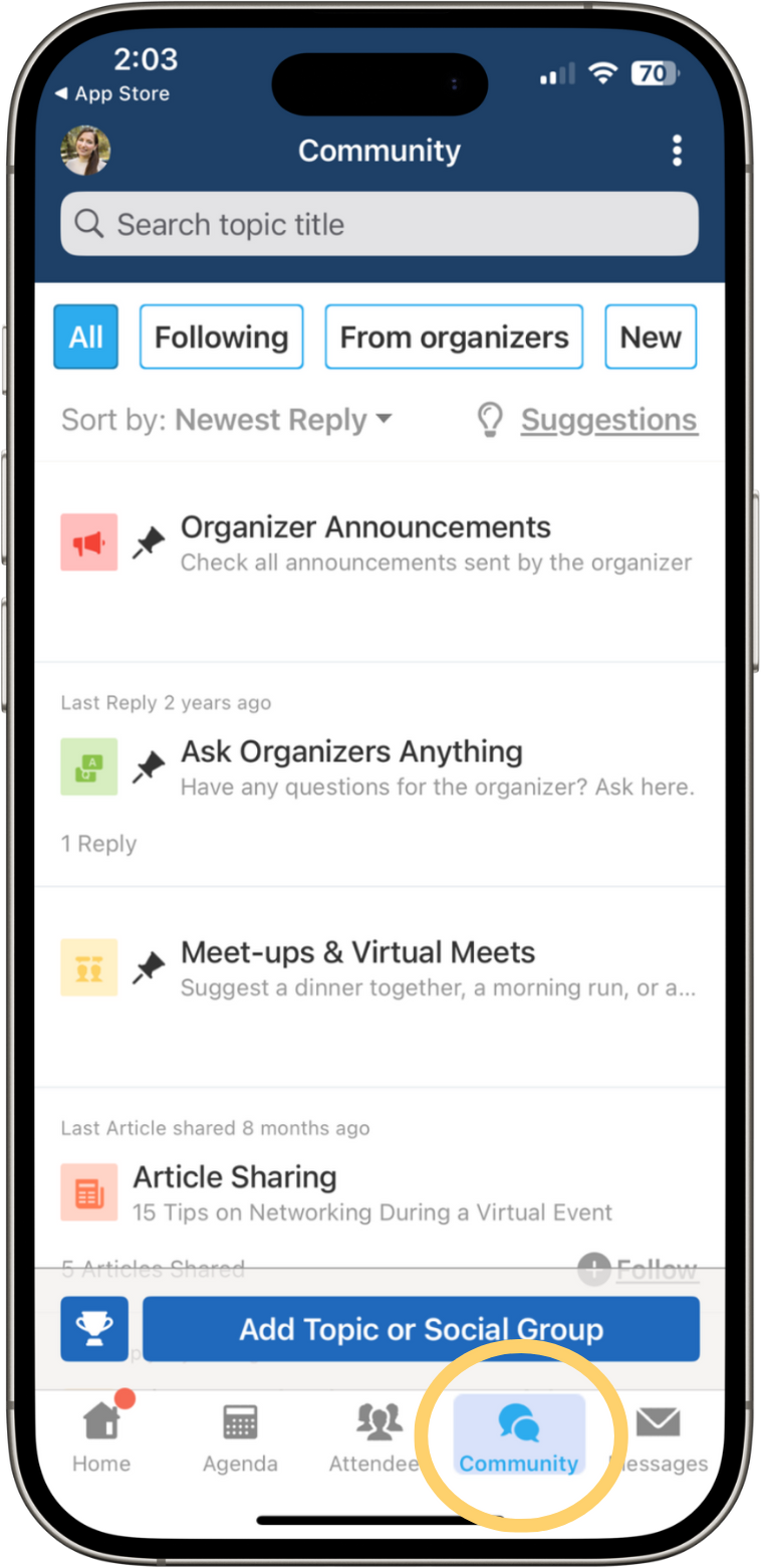Whova Event Community Networking
